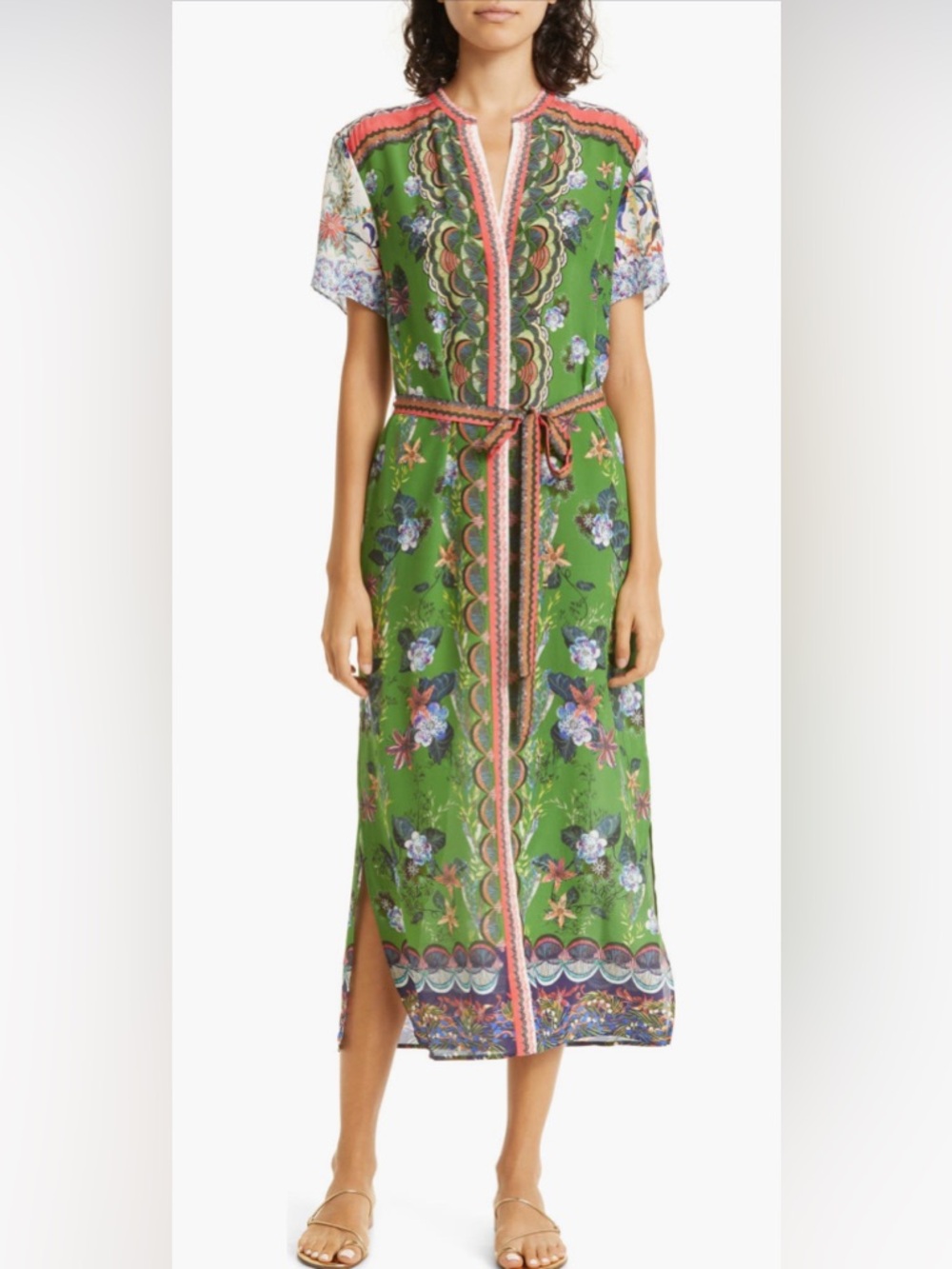 NWT $695 SALONI Vicki Print Silk Midi Dress
Size UK 10/US 6/EUR 38 100% SILK